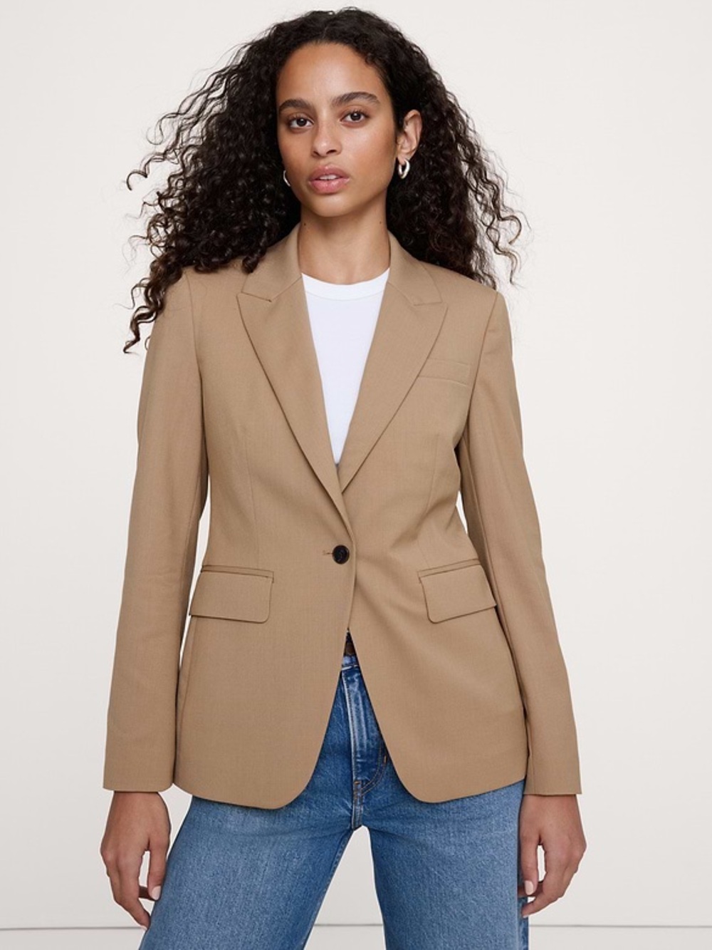 Banana Republic SLIM ITALIAN LIGHTWEIGHT WOOL BLAZER Women's Size S